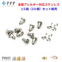 ステンレス製シリコンベルキャッチ(3)4.5mm×6mm 15組30個の1セット メイン ステンレス ピアス キャッチ サージカルステンレス316L 金属アレルギー対応 アクセサリー メンズ レディース 送料無料 おしゃれ