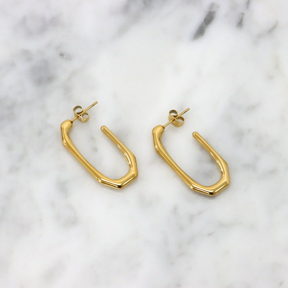 ステンレス ピアス (214) 2個セット 金色 ピアス レディース ステンレス サージカルステンレス 316L 金属アレルギー対応 シンプル おしゃれ かわいい 送料無料