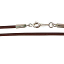 レザーチョーカー茶2mm45cm 本革製ブラウン メイン ネックレス メンズ レディース レザー チョーカー 革ネックレス(LEATHER CHOKER ) 送...
