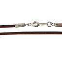 レザーチョーカー茶2mm45cm 本革製ブラウン メイン ネックレス メンズ レディース レザー チョーカー 革ネックレス(LEATHER CHOKER ) 送料無料 おしゃれ