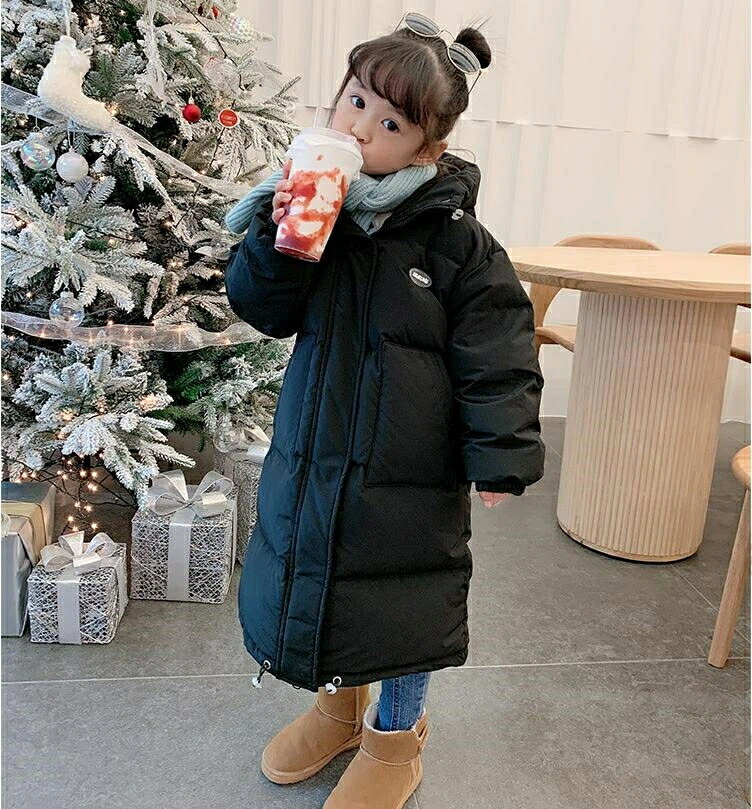 中綿ジャケット 女の子 男の子 ロングコート 中綿コート ベンチコート キッズ ジュニア 子供用 冬 秋 アウター トレンチコート 子供服 小学生 暖かい 冬服 カジュアル ブラック ピンク 防寒性抜群でおしゃれな子供用アウター(4)