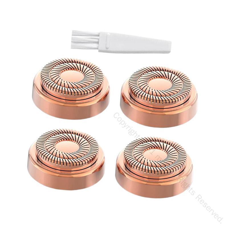 フェイシャル ヘア リムーバー ジェネレーション 2 用 18K 金メッキ交換用ヘッド 4個セット 顔用ムダ毛..