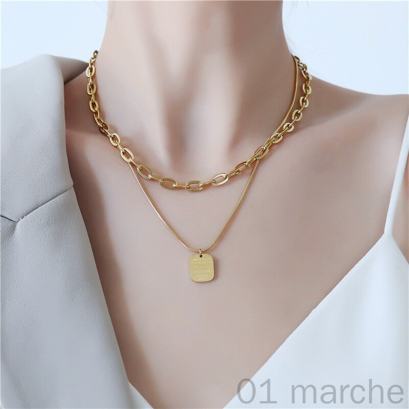 チタンスチール製金属風二重重ねネ