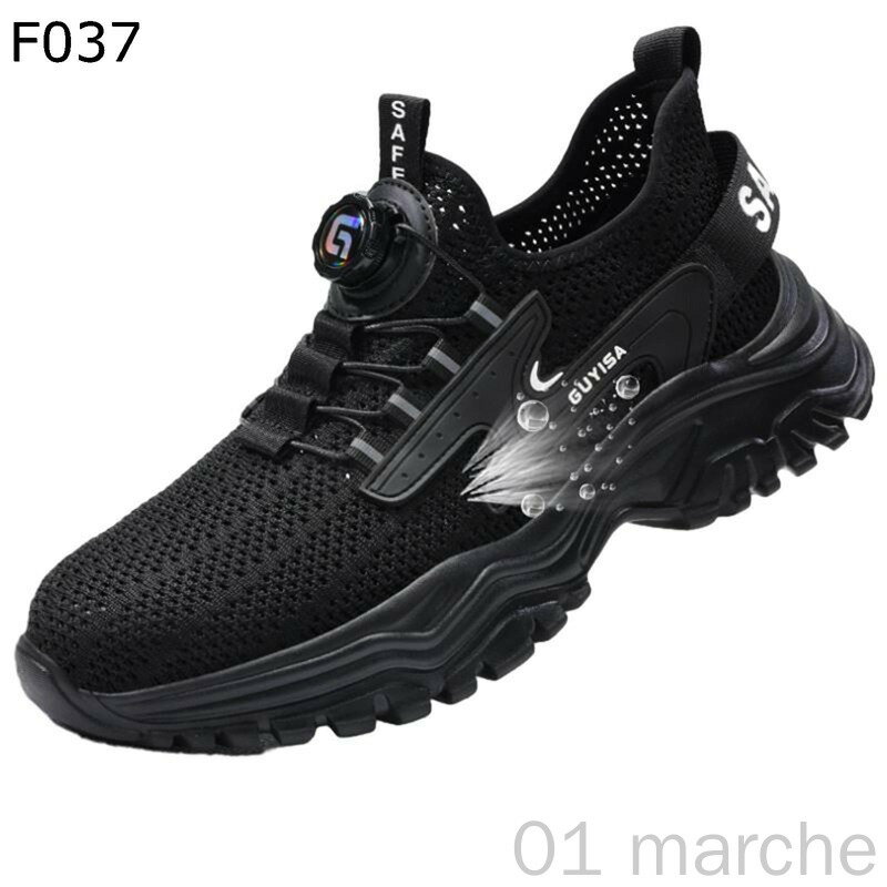 安全靴 セーフティシューズ 夏用 メッシュ 軽量 メンズ 鋼製先芯入り ワークシューズ 厚底 ニット 釘踏..