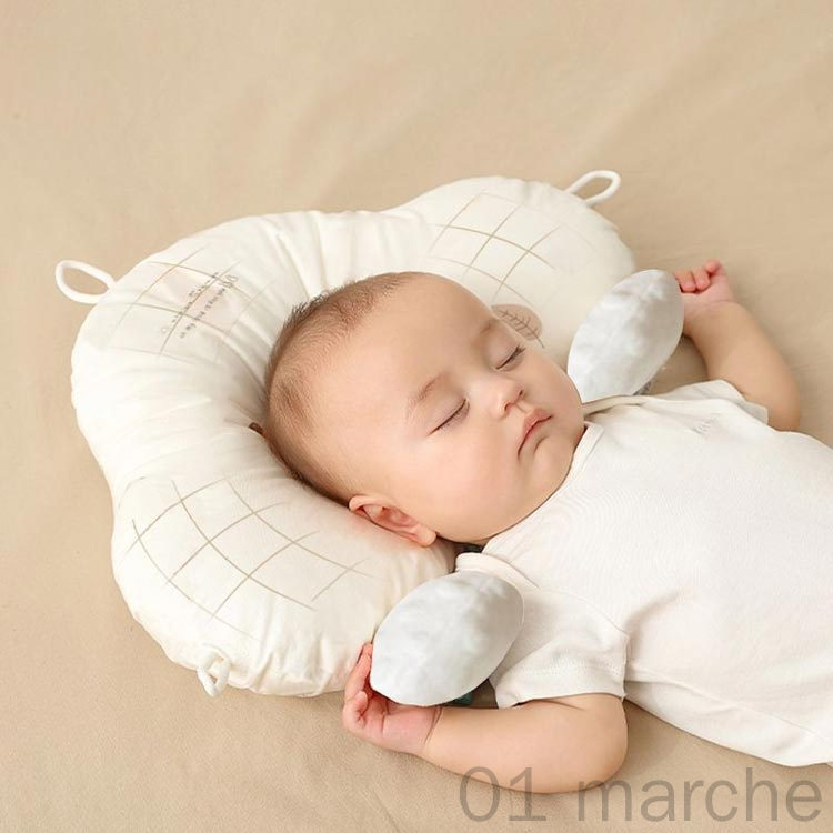 ベビーまくら 絶壁頭 赤ちゃん 絶壁防止枕 抱き枕 ベビーピロー 新生児 睡眠サポート 向き癖防止枕 綿 低反発 寝姿矯正 寝返りサポート 頭変形対策 寝ハゲ防止 通気性抜群 赤ちゃん枕 男女兼用 クマさんデザイン 出産祝いギフト 3