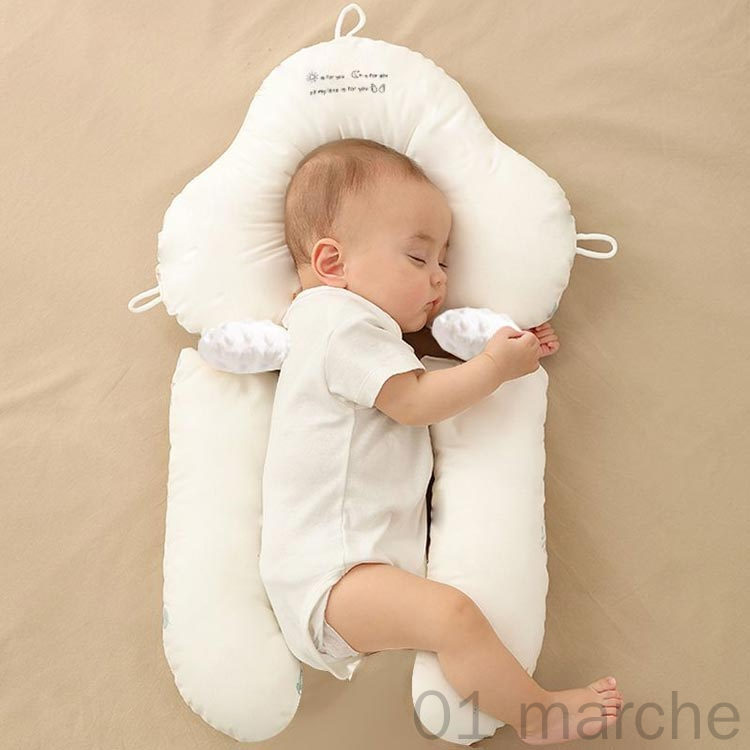 ベビーまくら 絶壁頭 赤ちゃん 絶壁防止枕 抱き枕 ベビーピロー 新生児 睡眠サポート 向き癖防止枕 綿 低反発 寝姿矯正 寝返りサポート 頭変形対策 寝ハゲ防止 通気性抜群 赤ちゃん枕 男女兼用 クマさんデザイン 出産祝いギフト 2