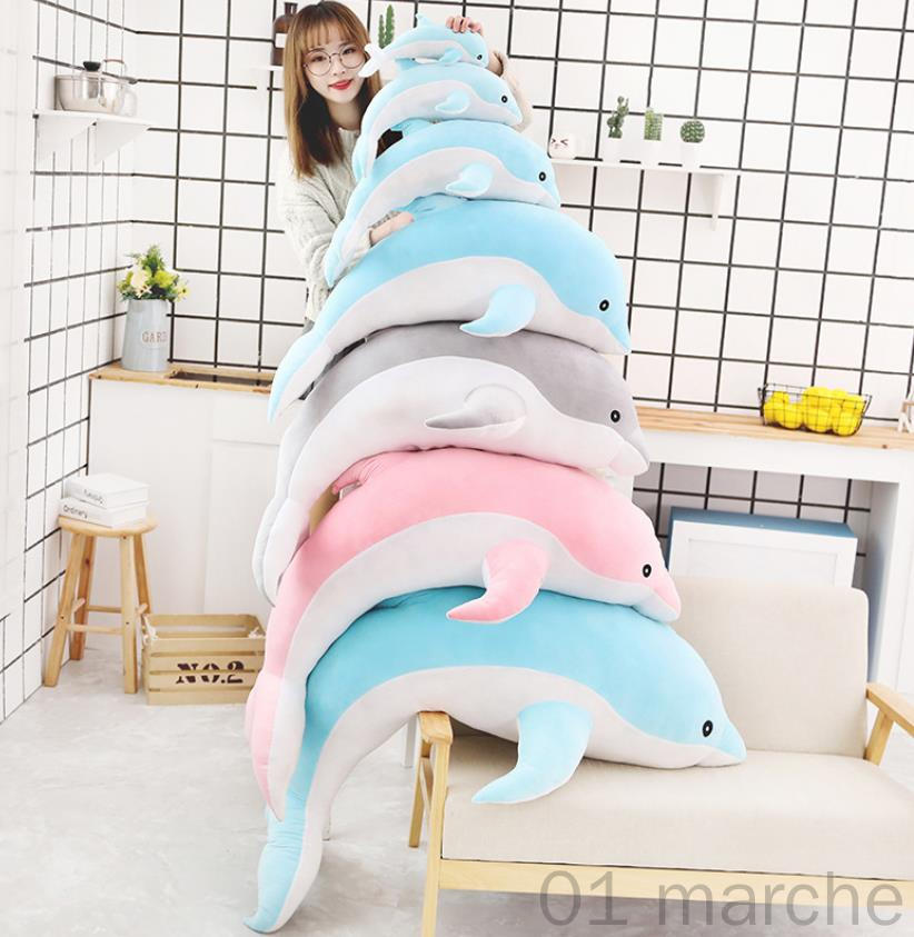 抱き枕 ぬいぐるみ イルカ 特大サイズ かわいい 癒し系 彼女用 腰枕 妊婦抱き枕 ロングタイプ やわらか素材 おもちゃ ストレス解消 小学生向け 置物 添い寝ぬいぐるみ 大きい プレゼントに マルチサイズ選択可能