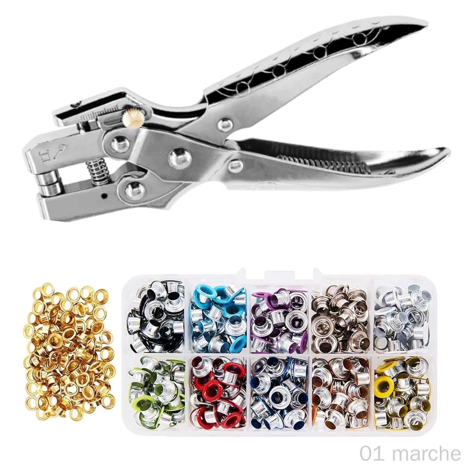 ハトメパンチ オープン工業 穴あけパンチ 穴あけ工具 リベットパンチ パンチプライヤー 使用やすい 炭..