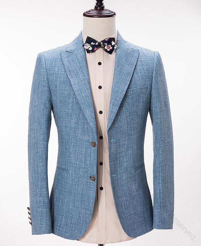 メンズスーツ スリーピース 長袖 タキシード 紳士服 冠婚葬祭 オフィス ビジネス セレモニー フォーマル カジュアル リネン素材 おしゃれ 結婚式 二次会 通勤 就活 面接 お呼ばれ パーティー 大きいサイズ ジャケット＋ベスト＋パンツの3点セット 格好いい 高品質デザイン