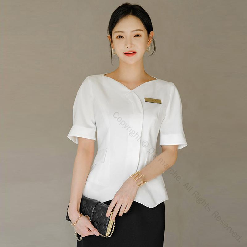 エステ ユニフォーム 制服 サロン スパ マッサージ リラクゼーション エステシャン セラピスト 韓国 ビジネス 服装 整形 外科 病院 フロント コンサルタント 美容室 マネージャー 美容師 レディース 高品質 快適素材 多様なシーン対応 洗練デザイン 楽な着心地 仕事用衣料