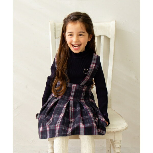 【100−130cm】チェック　ジャンパースカート／エニィファムのサムネイル