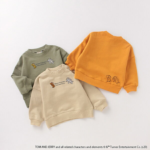 【TOM and JERRY】 裏毛 追いかけっこ刺しゅうトレーナー／プティマインのサムネイル