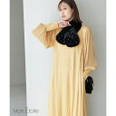 【一部店舗限定】【Mon E’toile/モンエトワール】スムースコンビジャージタックDRESS/ロペピクニック(ROPE' PICNIC)