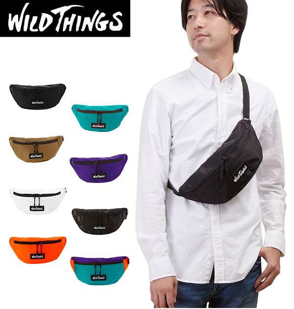 [型番:wt3800075]【ブランド名】 WILD THINGS ワイルドシングス【商品名】 WILDTHINGS ワイルドシングス ウエストバッグ【商品説明】ワイルドシングスの軽量でしっかりしたウエストポーチです。ファスナー式のメインポケットはメッシュポケットがあり、小物を整理できて便利。撥水素材で急な雨や汚れも防ぎ、しっかりした素材で軽くて丈夫。ウエストバッグ、ボディバッグでも■カラー：8色展開[縦]約13cm [最大幅]約31cm [底面の幅]約14cm [マチ]約3.5cm [ショルダー]調節可能 約32cm〜約103cm ※サイズは当店平置き実寸サイズです。実際のサイズと多少の誤差が生じる場合がございます。ご了承ください。※(　)で表記されている数字はヌードサイズです。ヌードサイズとは衣服を身につけない身体のサイズです。お客様ご自身の身体サイズと比較してお選びください。 ■素材： ■お手入： &nbsp;&nbsp;&gt;&gt;商品のお取り扱い方法 ■原産国： ベトナムウエストバッグ WILD THINGS ワイルドシングス 通販 ボディバッグ メンズ レディース ／バックヤードファミリー（BACKYARD FAMILY）BLACKMULTIORANGETURQUOISEPURPLEWHITECAMOBEIGE画面上と実物では、多少色具合が異なって見える場合がございます。