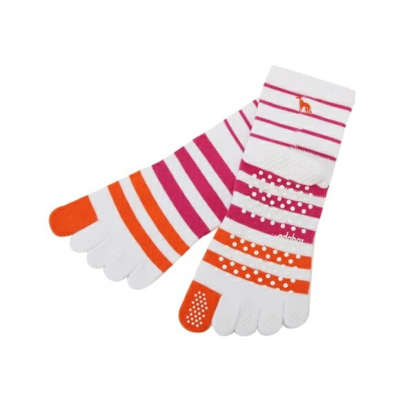 ボーダー5本指ソックス／アダバット