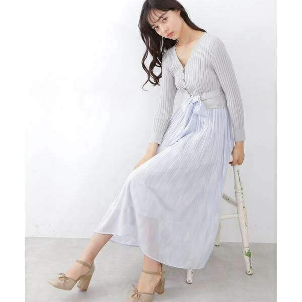 マーブルスカーフ付ニットワンピース／ジル バイ ジルスチュアートのサムネイル