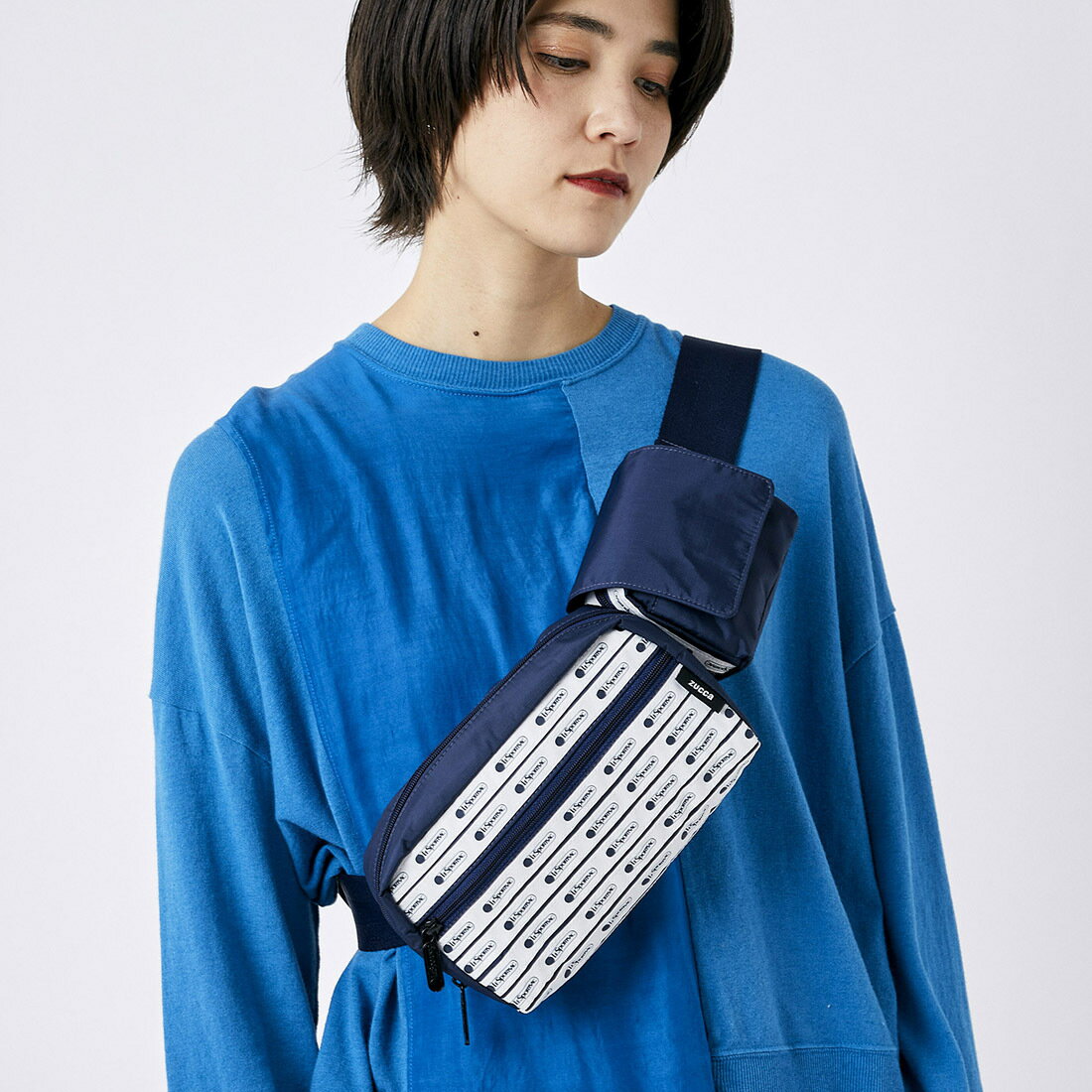 LOUVER TAPE BELTPACK/ズッカ ネイビー／レスポートサック