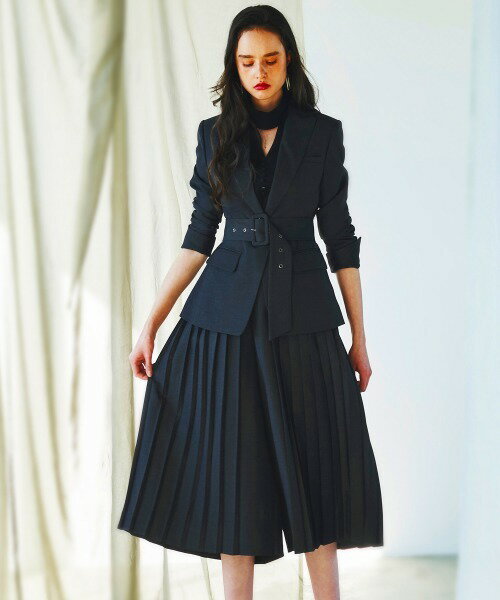 【S〜5L】プリーツパンツ　アンサンブルスーツ／ルイルエブティック（RUIRUE BOUTIQUE）のサムネイル