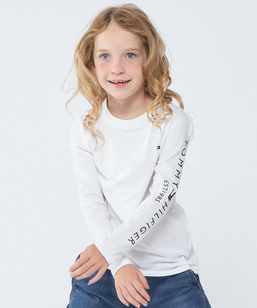KIDS【90〜170cm展開】ベーシックフラッグロングスリーブTシャツ／トミー ヒルフィガー（Tommy Hilfiger）のサムネイル
