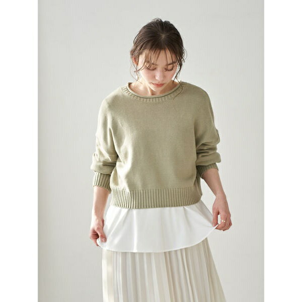 SET2点 バックリボンニット+フレアチュニック／アースミュージック＆エコロジー