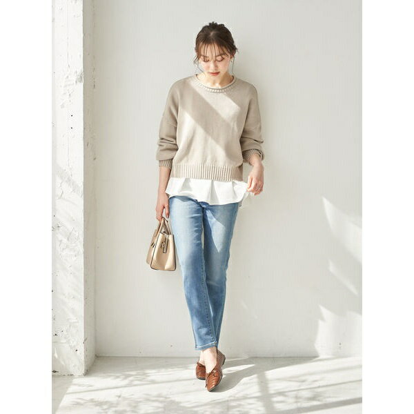 SET2点 バックリボンニット+フレアチュニック／アースミュージック＆エコロジー