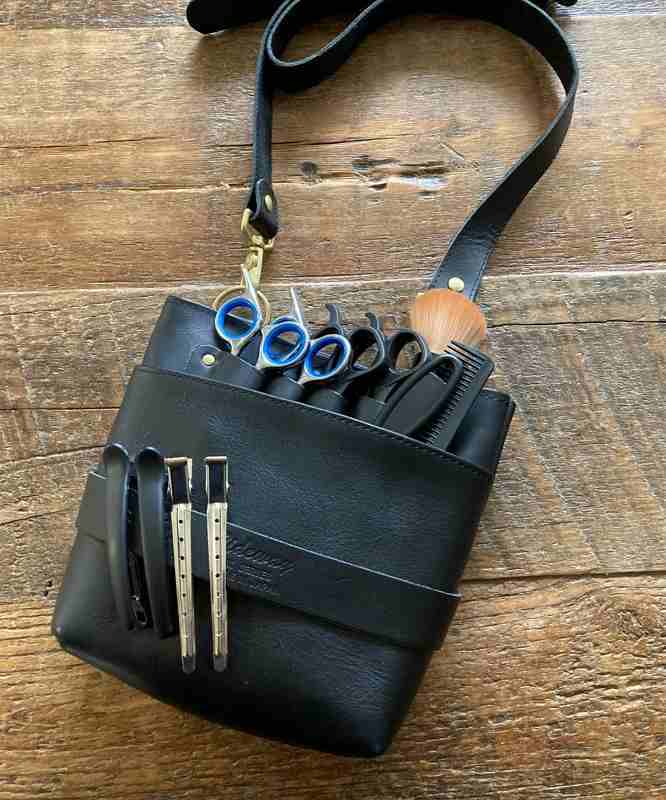 セール】DK LEATHER ショルダー/シザーケース3丁/ツールケース