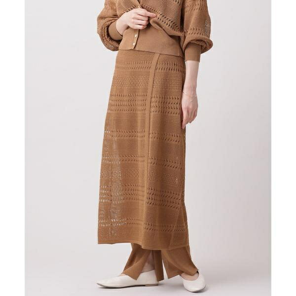 クロシェ風メッシュラップスカート (セットアップ可)/ナノユニバース(NANO universe)