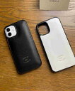 Ag LEATHER BLACK＆WHITE 抗菌Iphone 12mini／タイドウェイ（TIDEWAY）