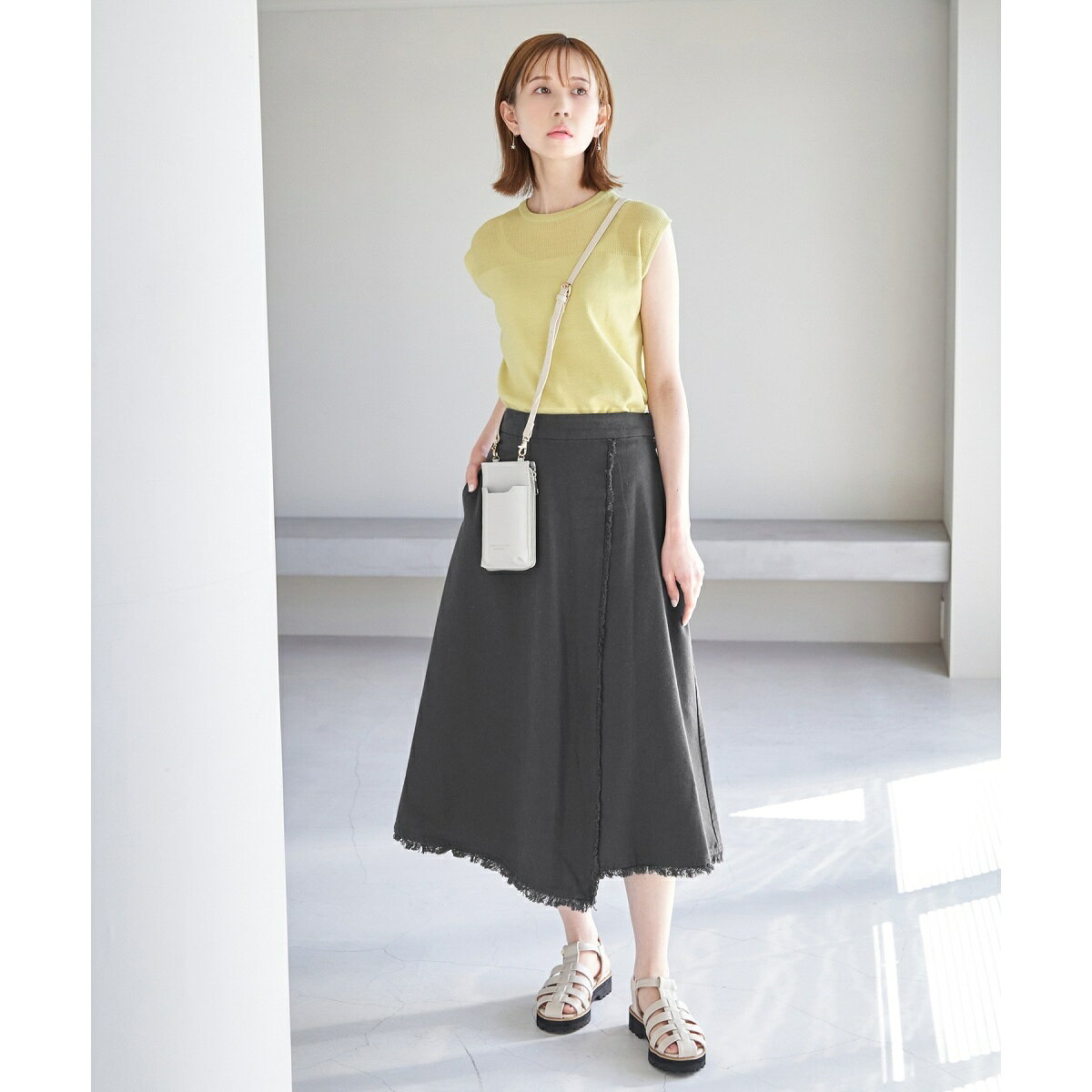 麻混フリンジフレアスカート／ロペピクニック（ROPE' PICNIC） 0101marui-11791923 丸井(マルイ)楽天市場店 サンプル画像3