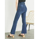 バックスピンドルフレアdenimパンツ/リップサービス