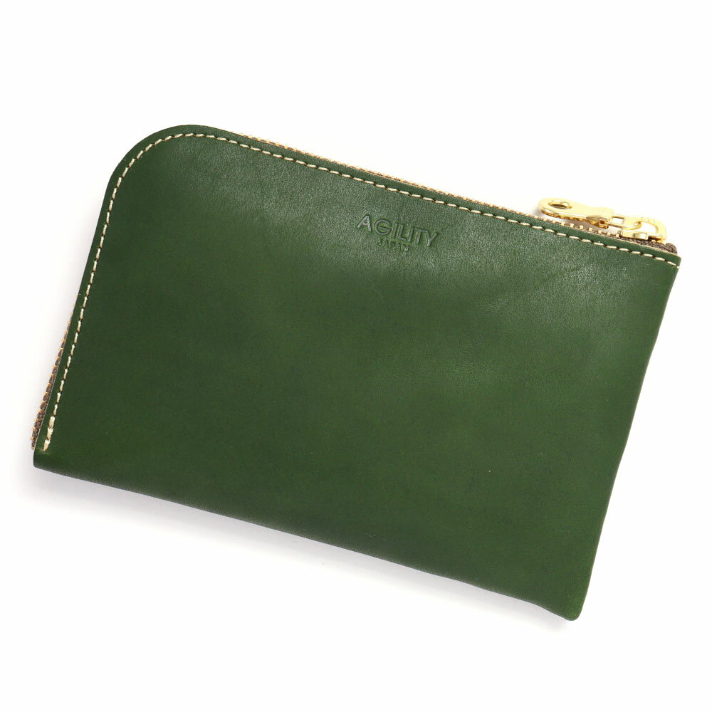 スマートウォレット/東京レザー(グリーン)【長財布 l字】／アジリティー アッファ（AGILITY Affa）