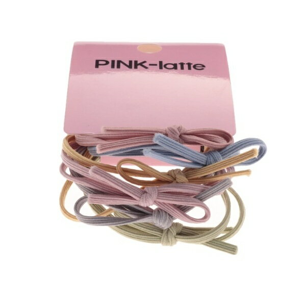 リボンヘアゴム5本SET／ピンクラテ（PINK-latte）