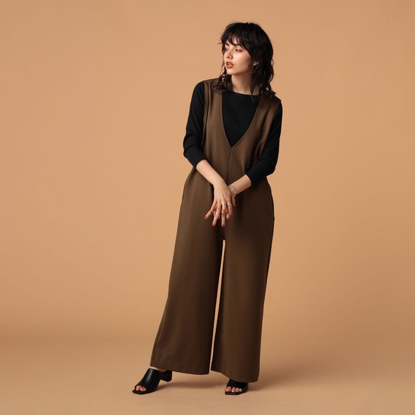 FEELING　MADE　ストレッチポンチ　Vネック　サロペット／フィーリングメイド（FEELING MADE）のサムネイル