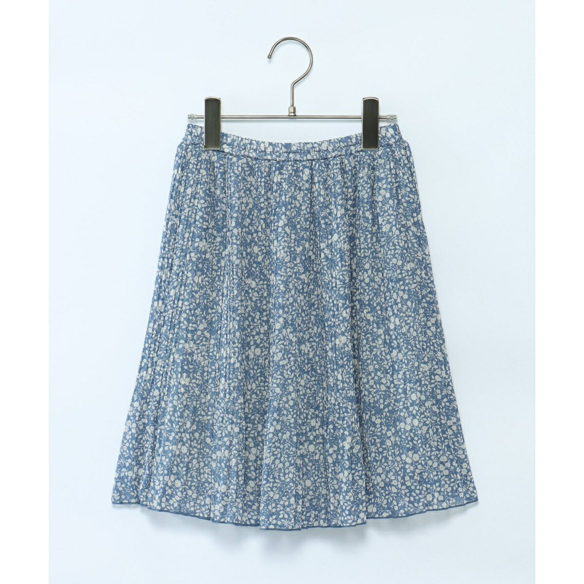 【キッズ】花柄シフォン消しプリーツスカート（100?160cm）／イッカ（ikka）