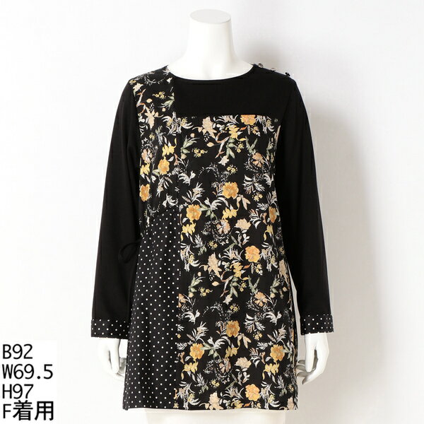 楽天丸井（マルイ）楽天市場店ドットxフラワーコンビ チュニック／アル・ディ・ラ（AL DI LA）