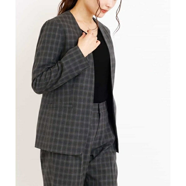 【キャリーマン/セットアップ対応】ノーカラージャケット／アー・ヴェ・ヴェ（a.v.v）