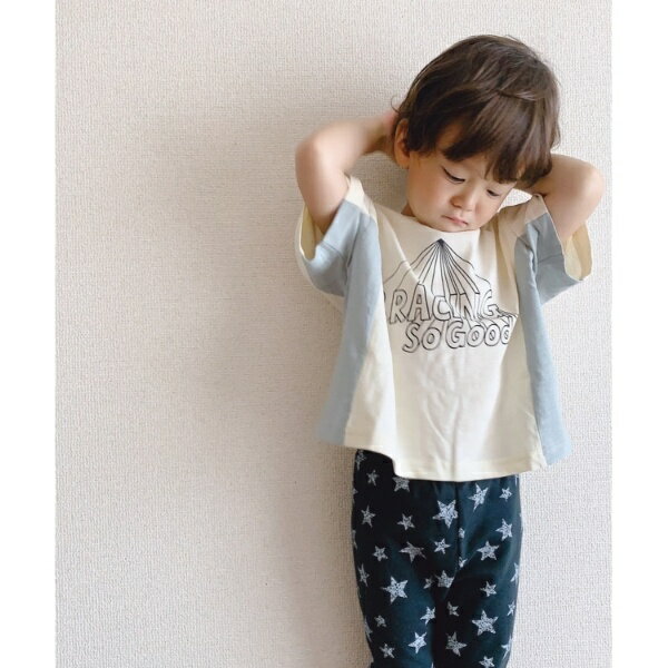 ◆【90-130cm】スラブ天竺配色ロゴTシャツ／シューラルー（SHOOLARUE）のサムネイル