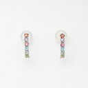 【WEB限定】1月誕生石 K10 ホワイトゴールド マルチカラー イヤリング/エステール(ESTELLE)