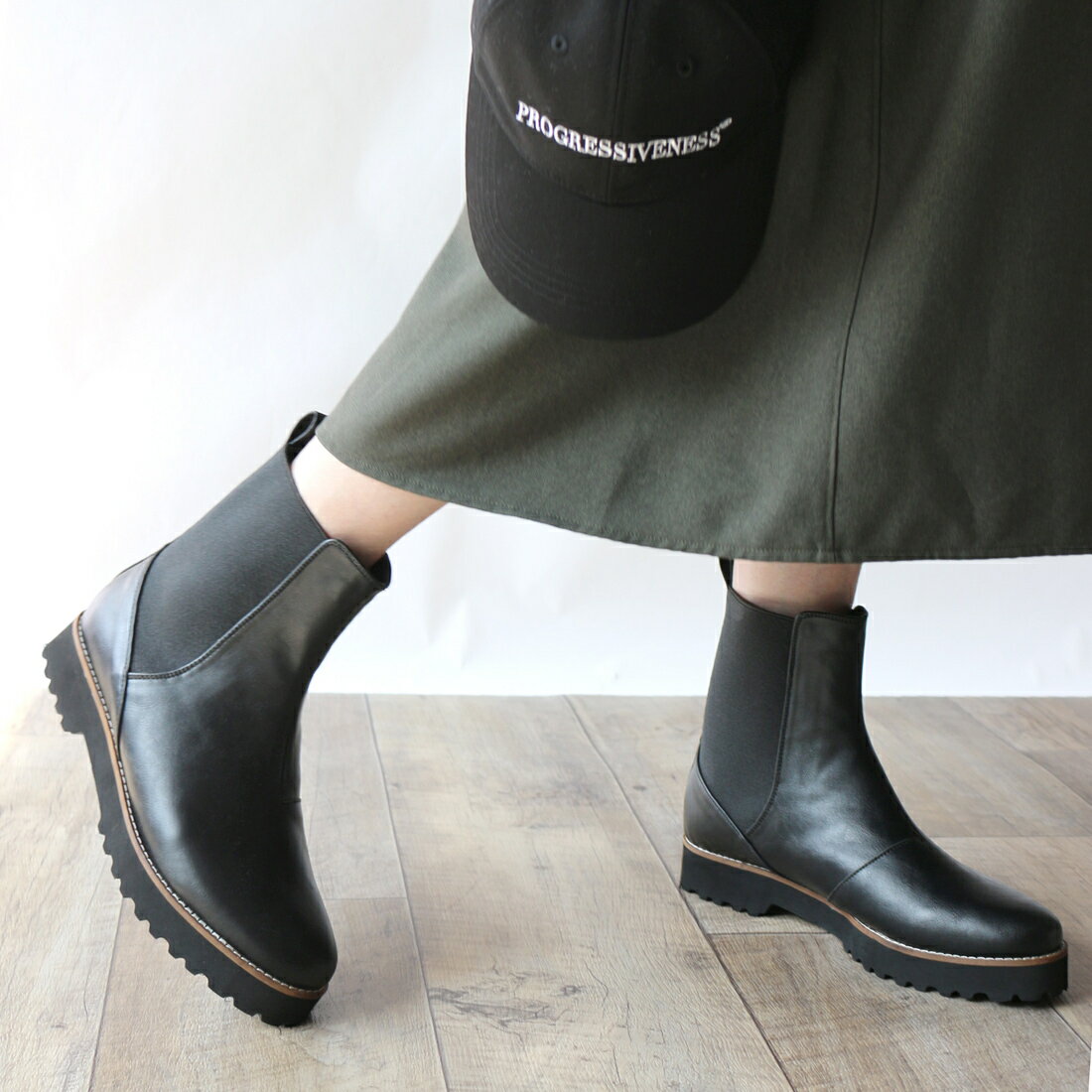 タンクソールサイドゴアブーツ/フィン(Fin)