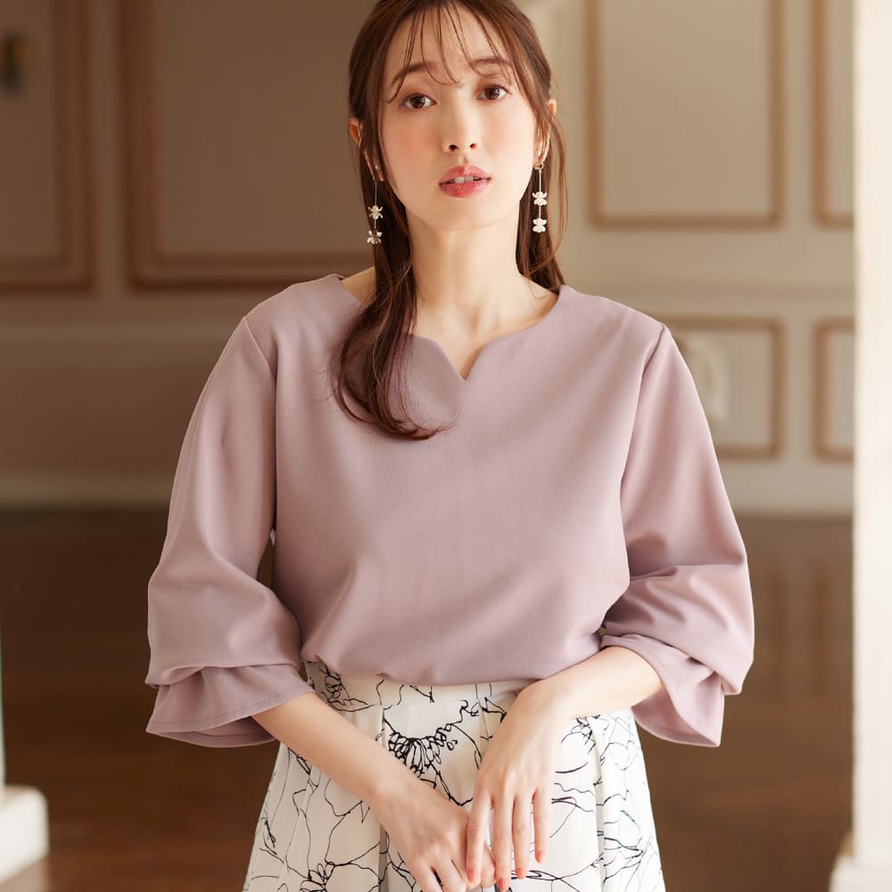 【4つの機能付】キャンディースリーブハートネックブラウス／アロッタ（alotta）のサムネイル