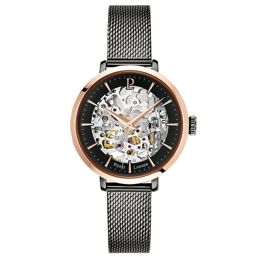 [型番:P314C988]レディースウォッチでは珍しいフルスケルトンデザインのオートマティックウォッチ。文字盤から見えるムーブメントは無機質な印象ではなくまるでジュエリーのような輝きを感じさせてくれます。着けるだけで目を惹くインパクトある1...