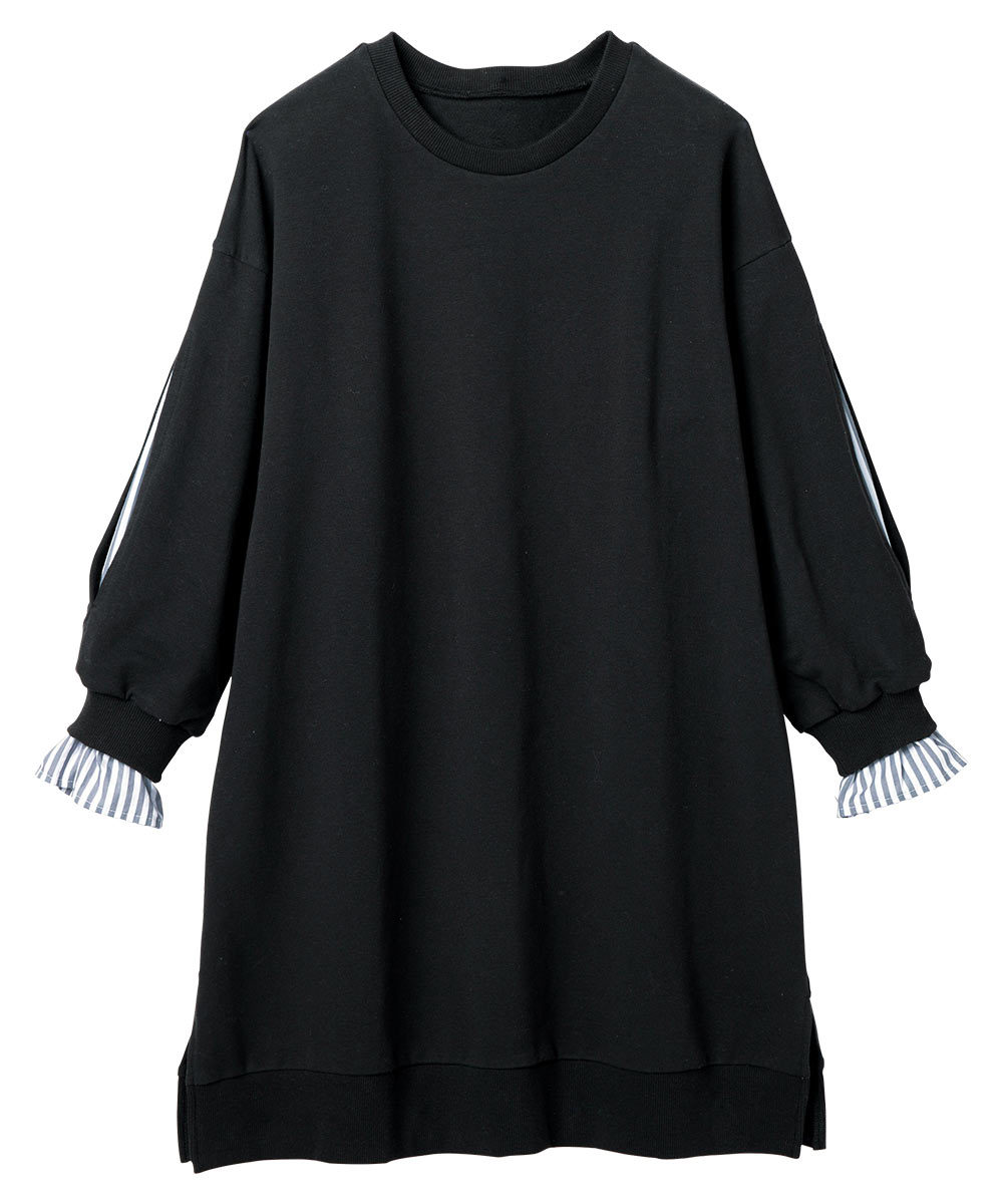 袖スリットカットソーチュニック／ラナン（Ranan）