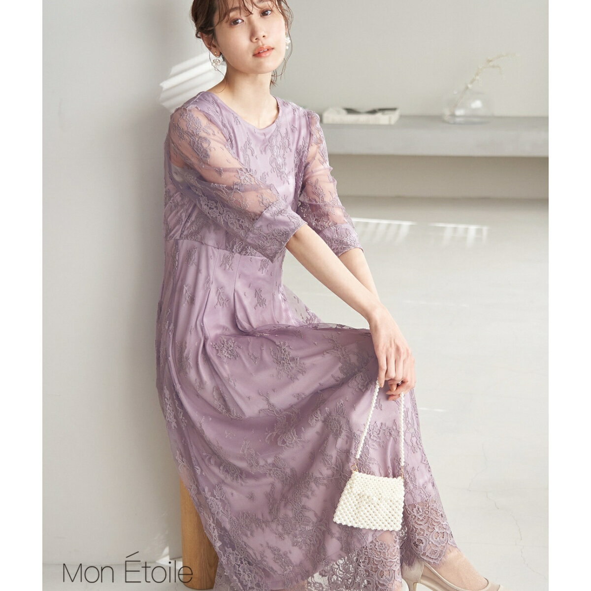 【Mon E’toile モンエトワール】結婚式にも レースタックDRESS／ロペピクニック（ROPE' PICNIC）のサムネイル