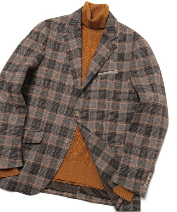 【TESSUTI DI SONDRIO/テッスーティ・ディ・ソンドリオ】メランジチェック ストレッチ／メンズビギ（MEN'S BIGI）のサムネイル