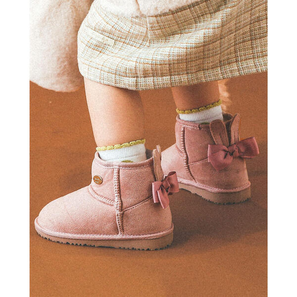 うさぎ　花　ムートンブーツ　（14〜18cm）／スラップスリップ（SLAP SLIP）のサムネイル