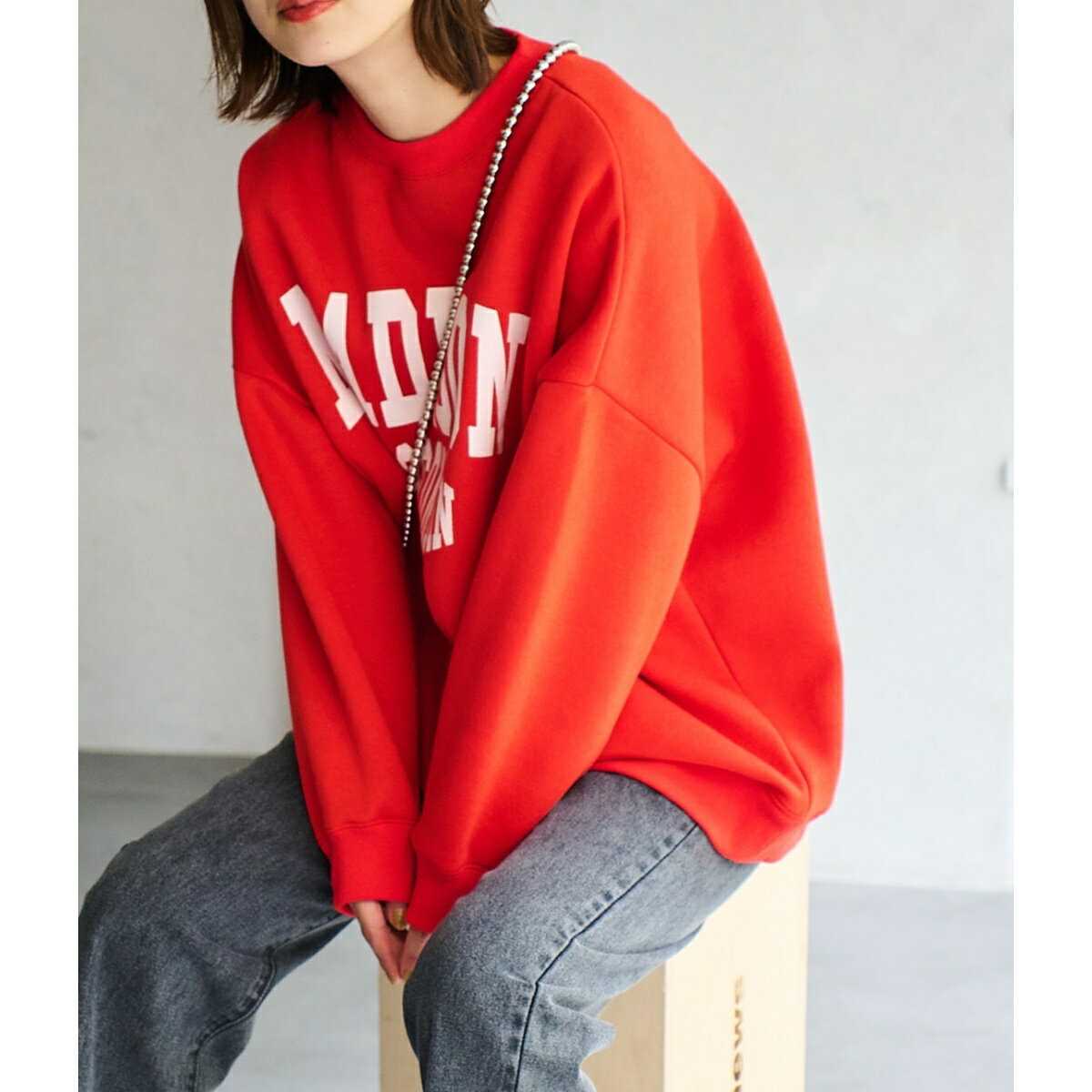 【WEB限定】アソートカレッジロゴ裏起毛スウェットプルオーバー／ビザビ（vis-`a-vis）のサムネイル