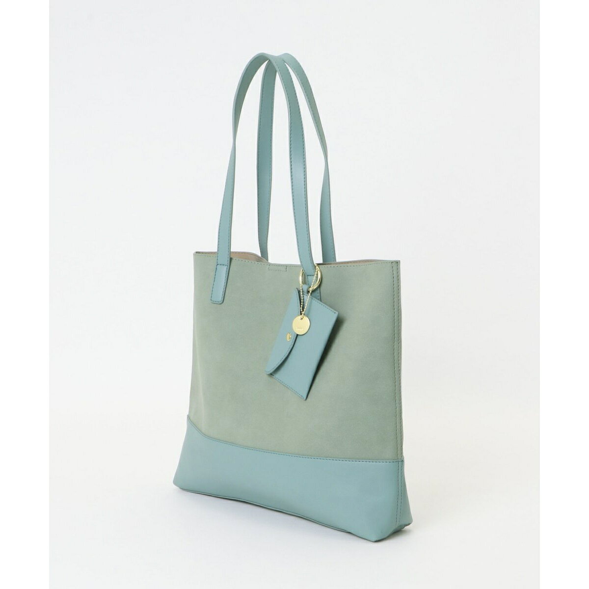 切り替えフェイクスエード×PUトートバッグ／イッカ（ikka）