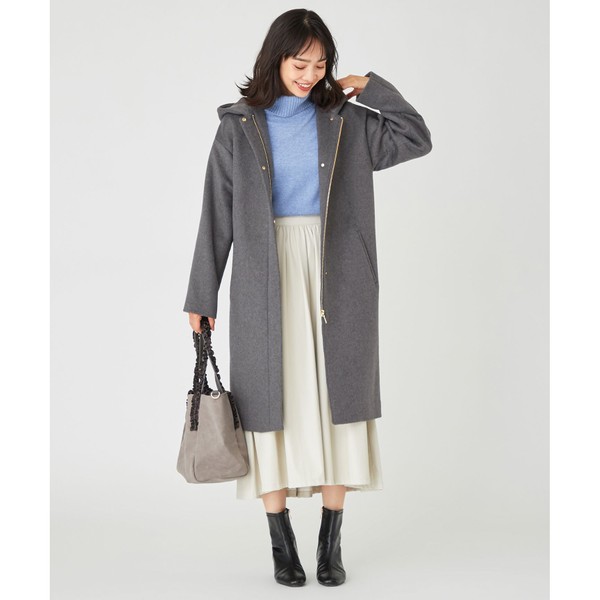 カシミヤブレンドフーデット　コート／エニィファム（any FAM）のサムネイル