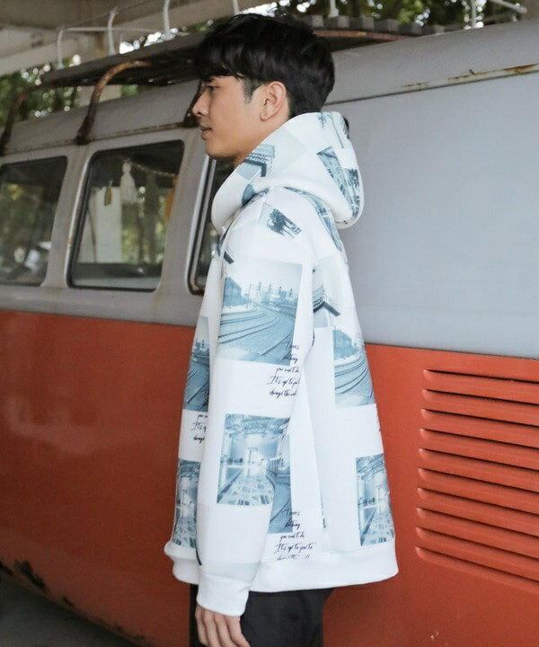 メモリアルフォトプリントP/Oパーカー／ユニオンステーション（UNION STATION）