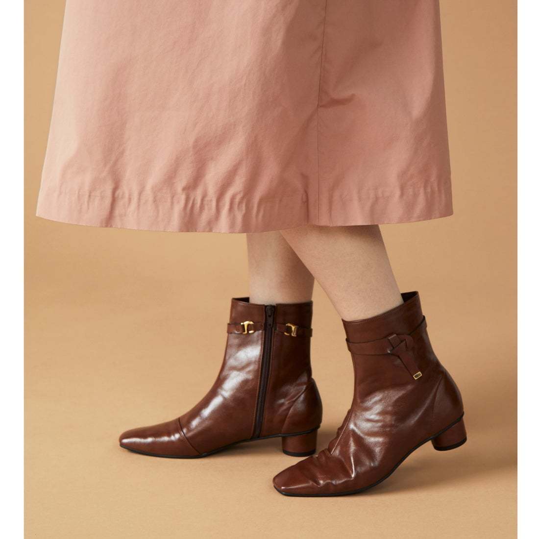 SALE【22-25cm★21秋冬新作】2wayベルトショートブーツ／ラウナレア（Launa lea）